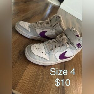 Nike White and Purple High-Tops